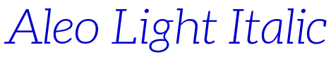 Aleo Light Italic लिपि